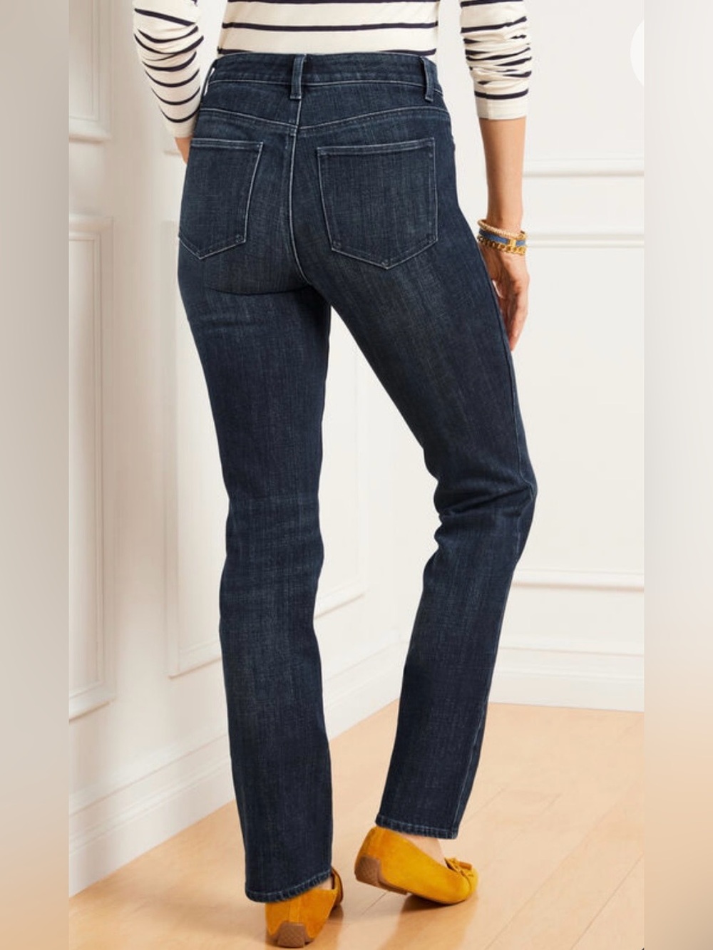 Women’s Petite TALBOTS  Straight Leg Florence Wash High-Rise Jeans Size 12P - Picture 2 of 12